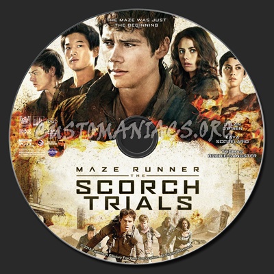 Maze Runner: The Scorch Trials dvd label