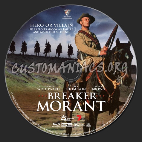Breaker Morant blu-ray label