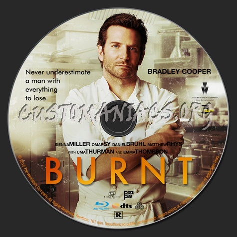 Burnt blu-ray label