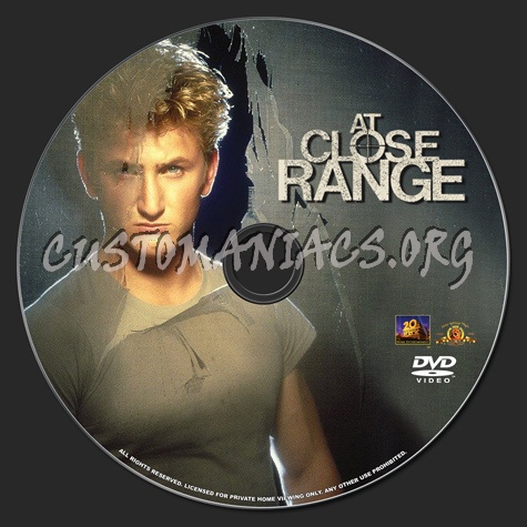 At Close Range dvd label