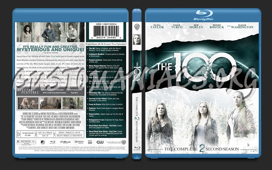 The 100 Season 2 blu-ray cover