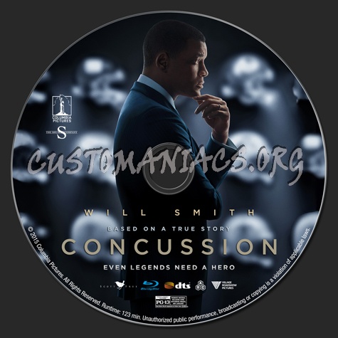 Concussion (2015) blu-ray label