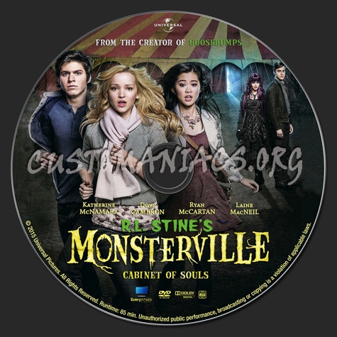 R.L.Stine's Monsterville: The Cabinet of Souls dvd label