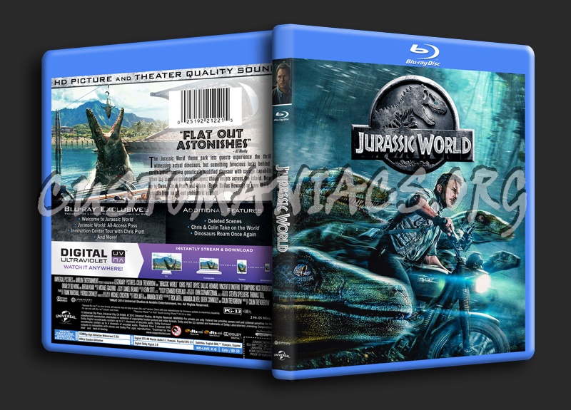 Jurassic World blu-ray cover