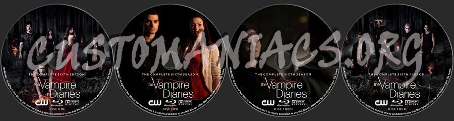 The Vampire Diaries Season 6 blu-ray label