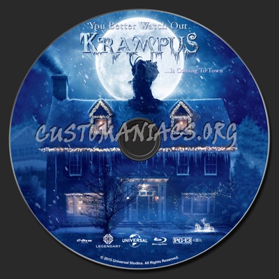 Krampus (2015) blu-ray label
