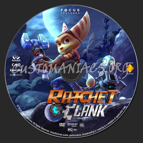 Ratchet and Clank dvd label