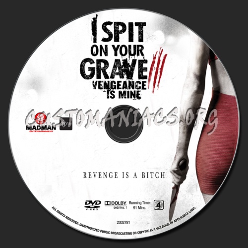 I Spit On Your Grave 3 - Vengeance Is Mine dvd label