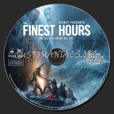 The Finest Hours dvd label