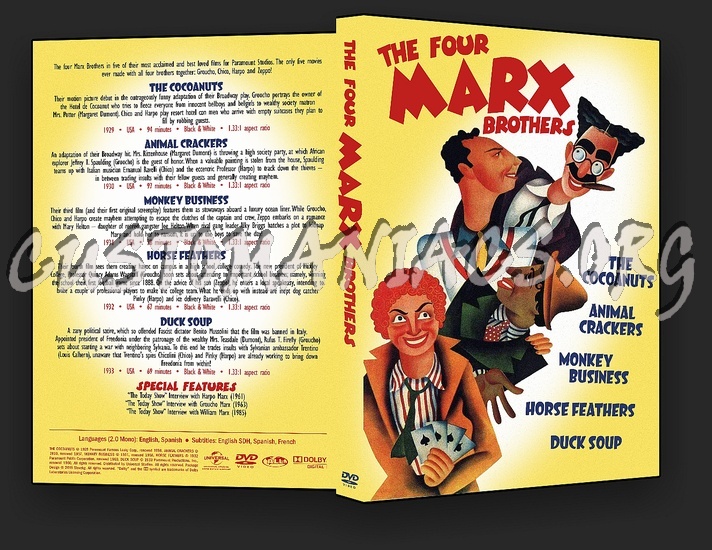 The Four Marx Brothers dvd cover