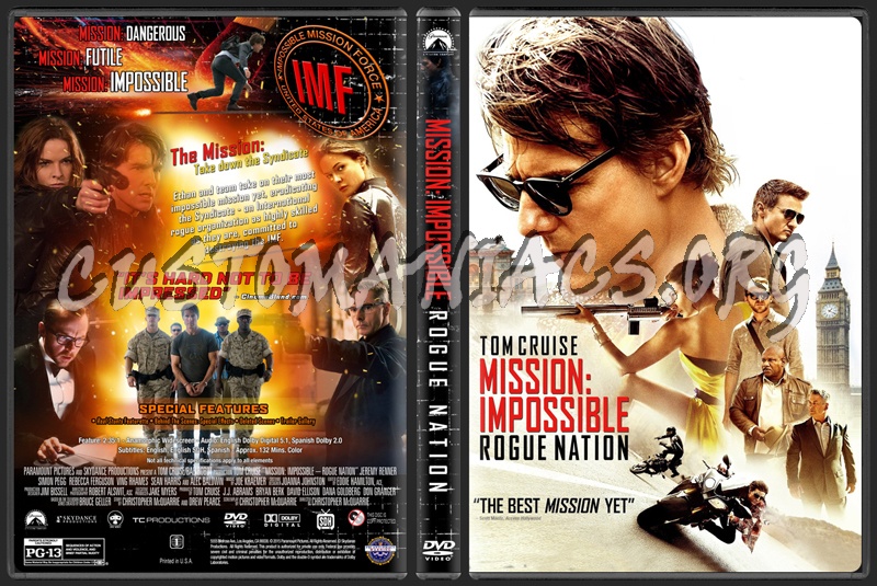 Mission: Impossible - Rogue Nation dvd cover