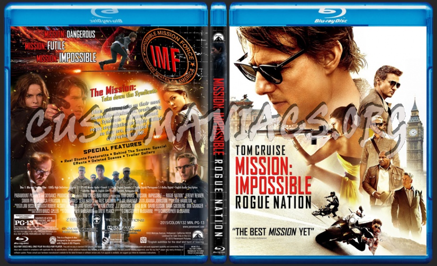 Mission: Impossible - Rogue Nation dvd cover