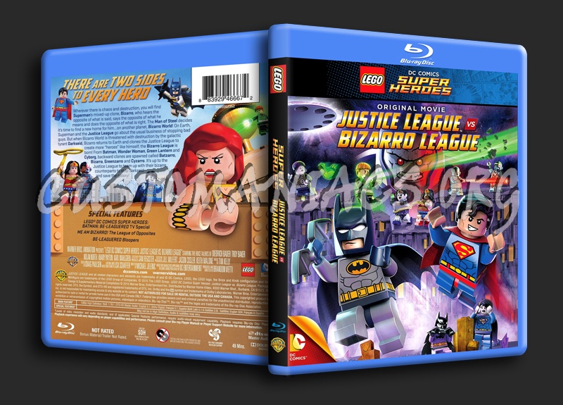 Lego Super Heroes Justice League VS Bizarro League blu-ray cover