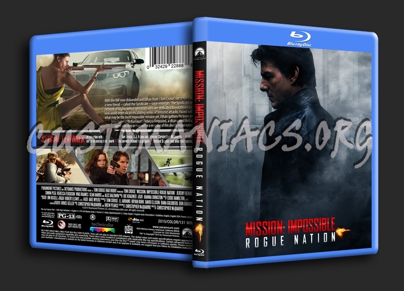 Mission Impossible Rogue Nation blu-ray cover
