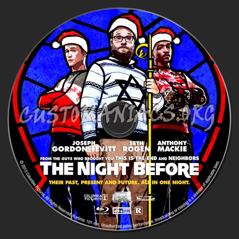 The Night Before blu-ray label