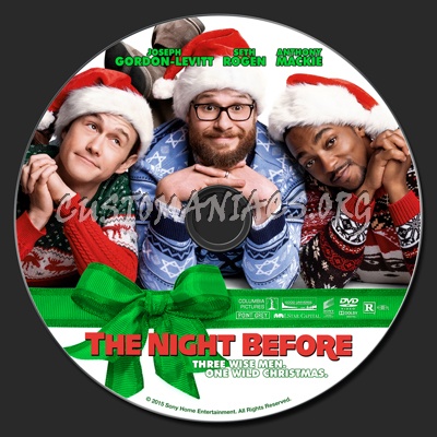 The Night Before (2015) dvd label