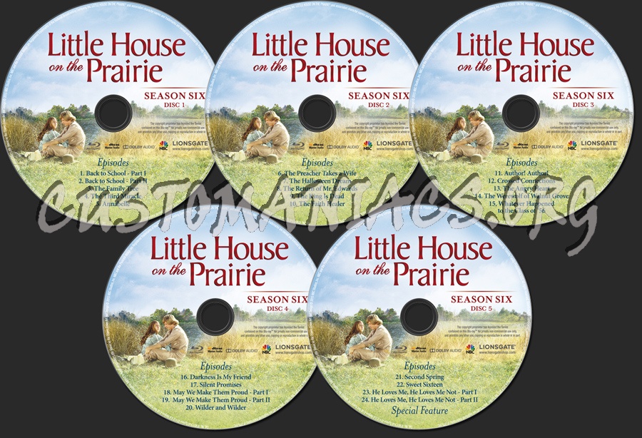 Little House on the Prairie Season 6 blu-ray label