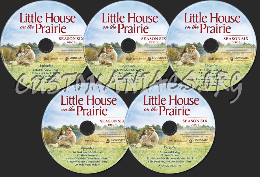 Little House on the Prairie Season 6 dvd label