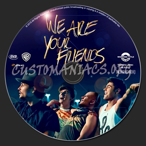 We Are Your Friends dvd label