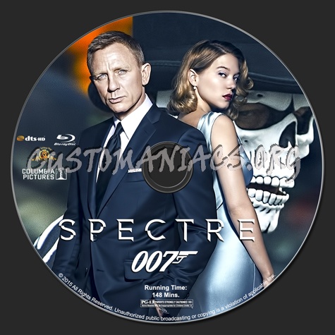 Spectre 007 blu-ray label