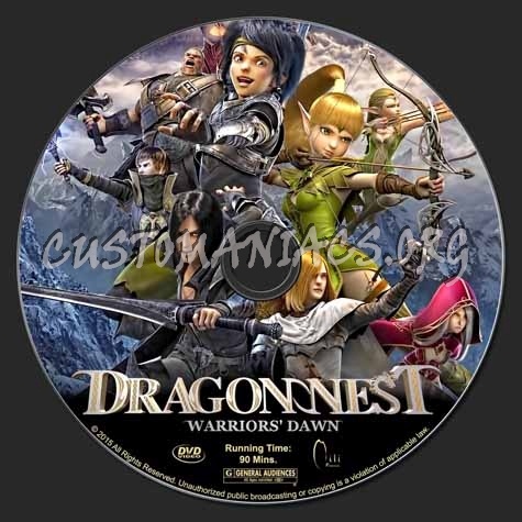 Dragon Nest Warriors Dawn dvd label