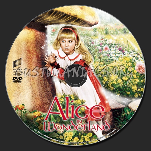 Alice in Wonderland (1985) dvd label