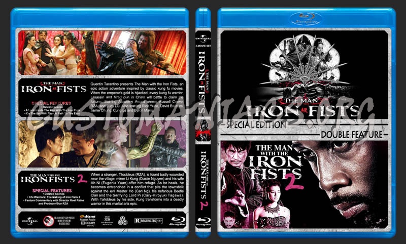 The Man with the Iron Fists Double Feature blu-ray cover