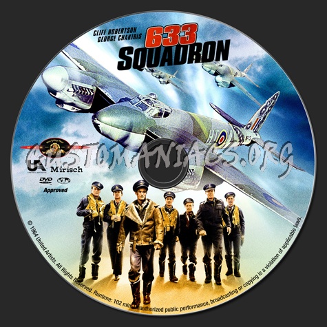 633 Squadron dvd label