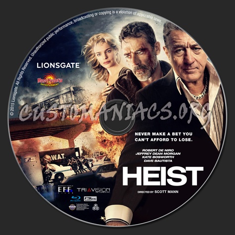 Heist (aka:Bus 657) blu-ray label