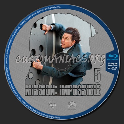 Mission Impossible disc set blu-ray label