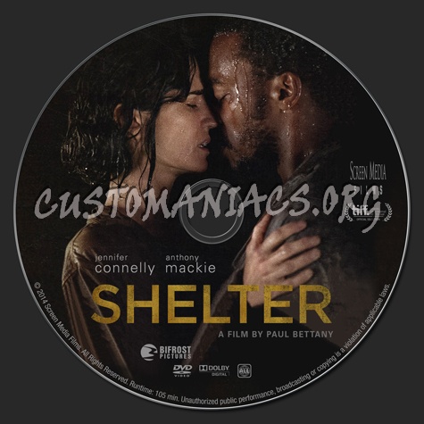 Shelter (2014) dvd label