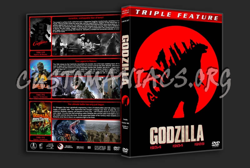 Godzilla Triple Feature dvd cover