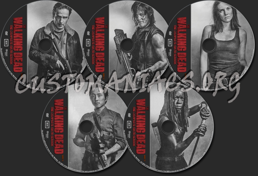 The Walking Dead Season 6 dvd label