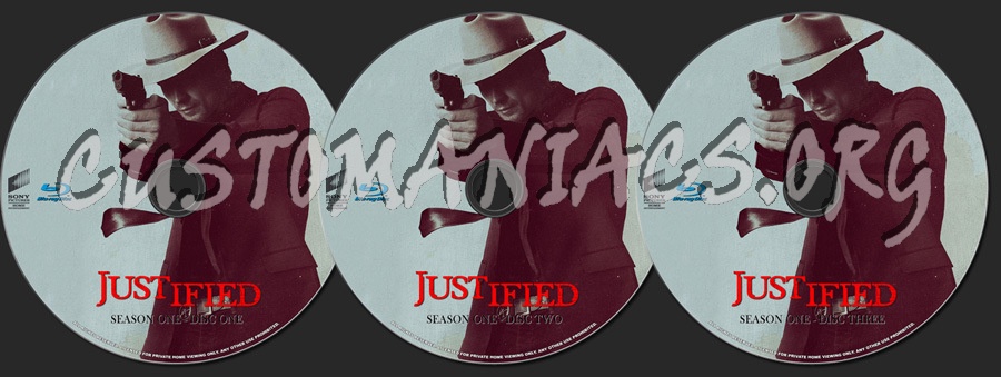 Justified Season 1 blu-ray label