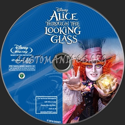 Alice Through The Looking Glass blu-ray label