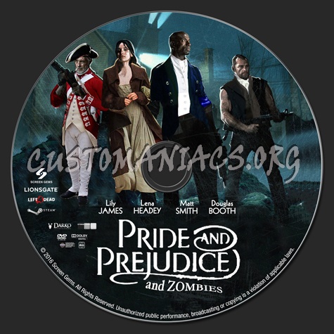 Pride and Prejudice and Zombies dvd label