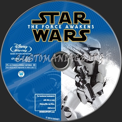 Star Wars -The Force Awakens blu-ray label