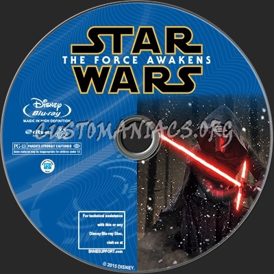 Star Wars -The Force Awakens blu-ray label