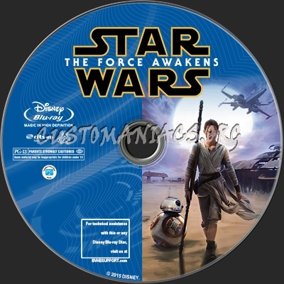 Star Wars -The Force Awakens blu-ray label