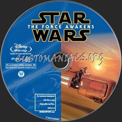 Star Wars -The Force Awakens blu-ray label