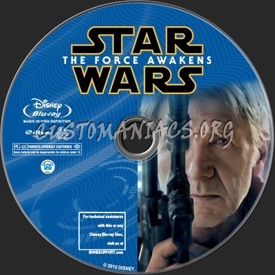 Star Wars - The Force Awakens blu-ray label