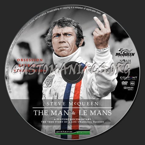 Steve McQueen: The Man & Le Mans dvd label