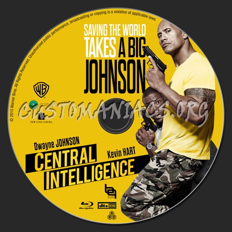 Central Intelligence blu-ray label