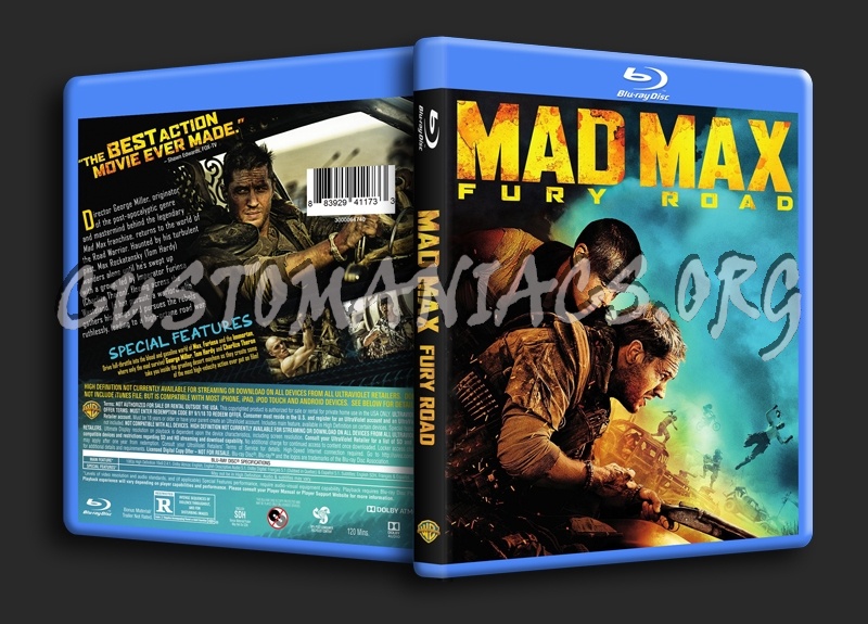 Mad Max Fury Road blu-ray cover