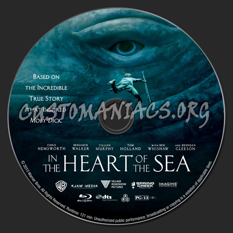 In the Heart of the Sea blu-ray label