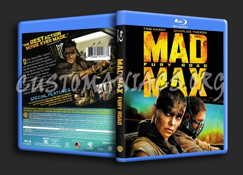 Mad Max Fury Road blu-ray cover