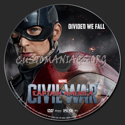 Captain America: Civil War dvd label