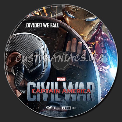 Captain America: Civil War dvd label