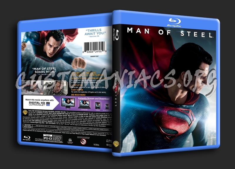 Man of Steel blu-ray cover