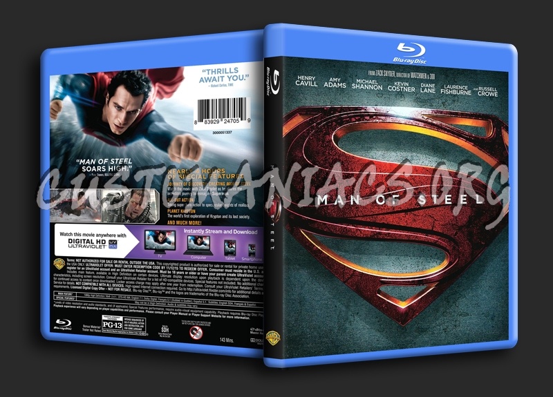 Man of Steel blu-ray cover